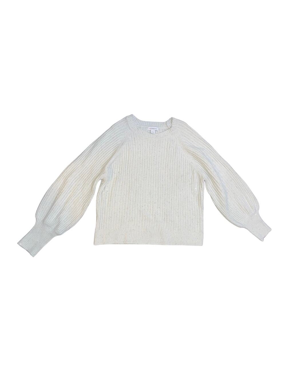 Liz Claiborne Pullover Crewneck Sequins Knit Sweater wide sleeve size XL Chic